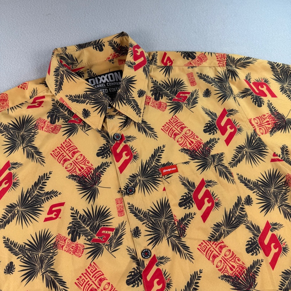 Dixxon Flannel Co Limited Edition Snap-on Shirt Mens Hawaiian Button Up Tiki XL